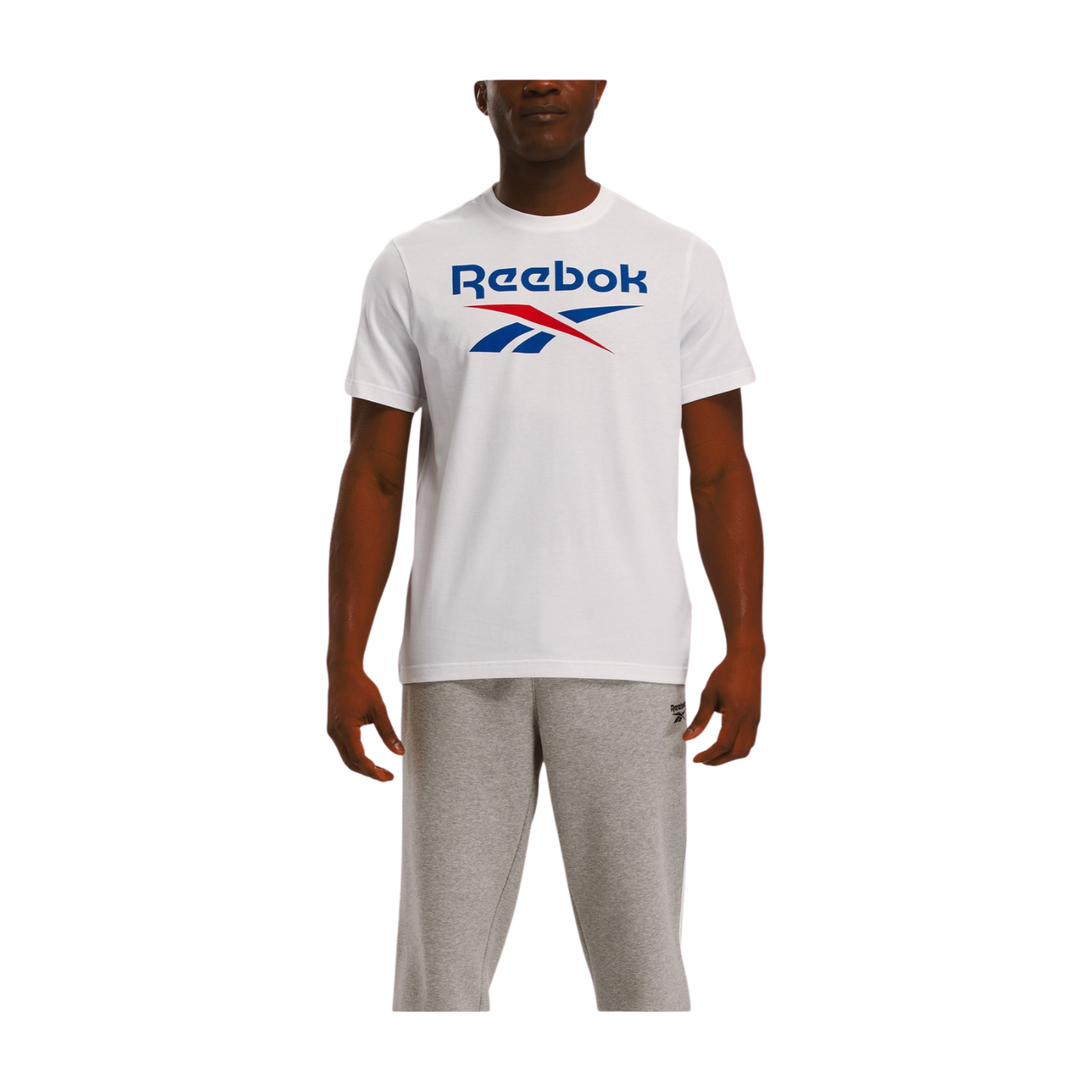 Reebok Identity Big Stacked Logo Mens Tee