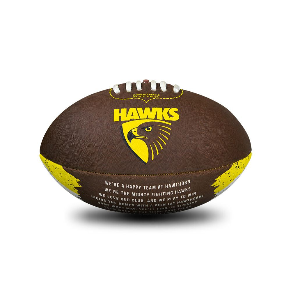Sherrin AFL All Surface Synthetic Song Size #2 - Hawthorn Hawks