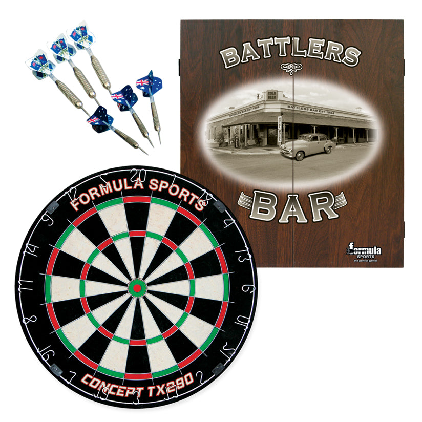 Formula Battlers Bar Dartboard Cabinet Set