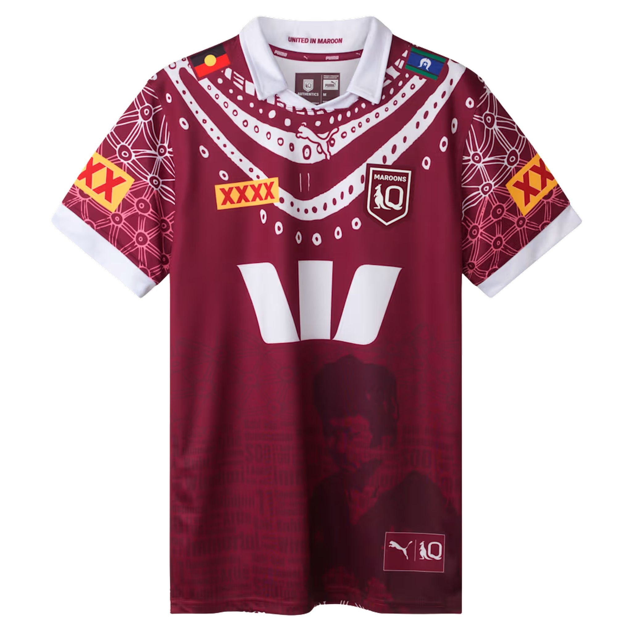 PUMA QLD Maroons 2025 Replica Indigenous Mens Jersey