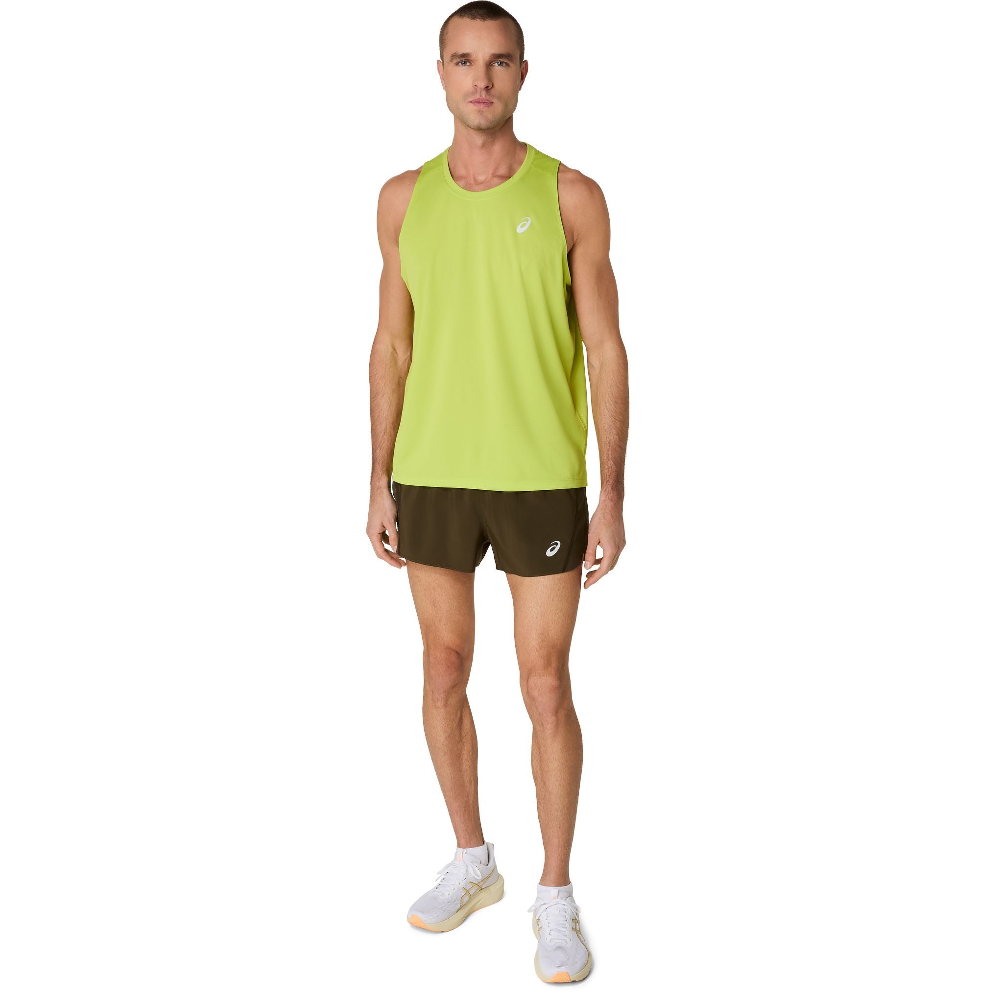 ASICS Silver Mens Running Tank