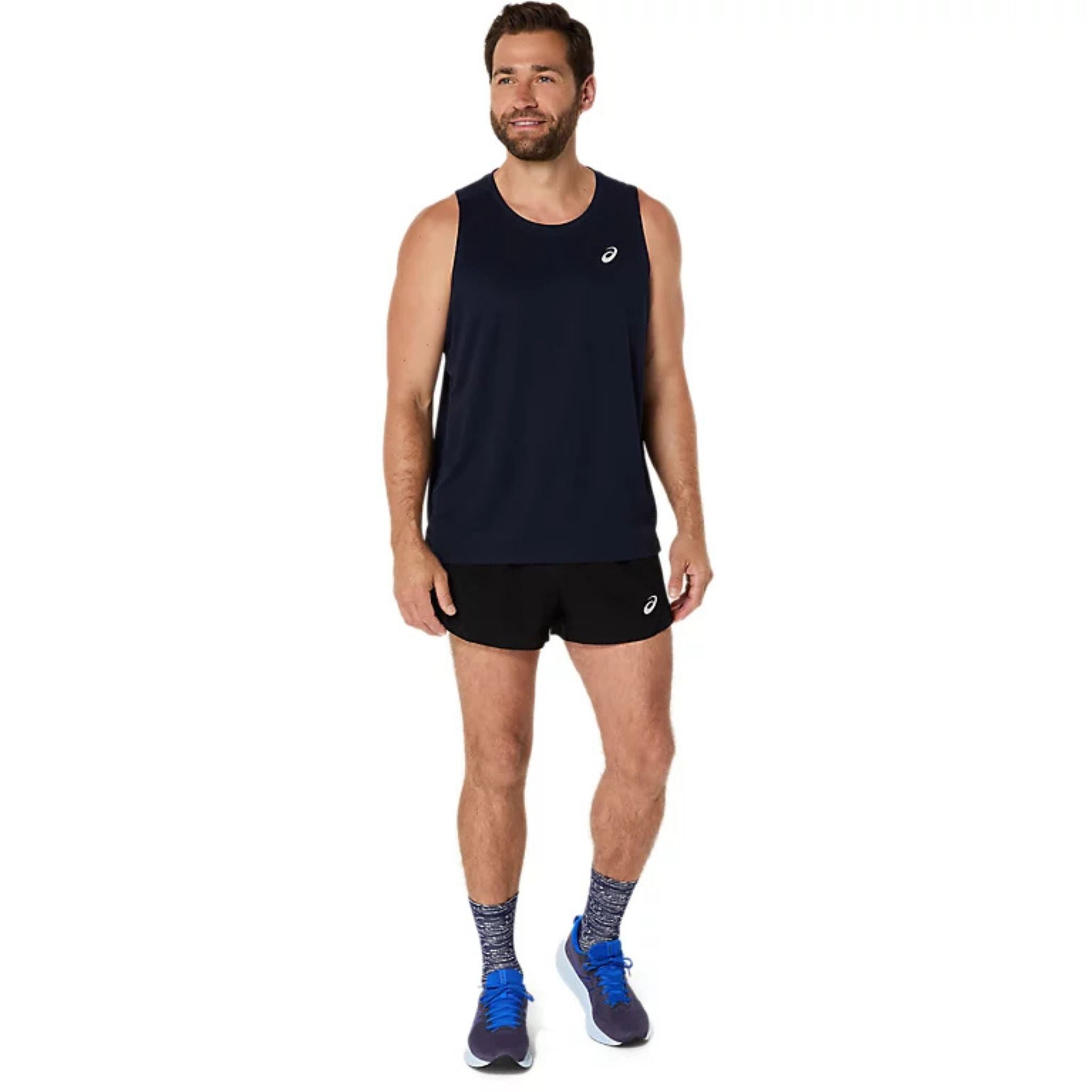 ASICS Silver Mens Running Tank