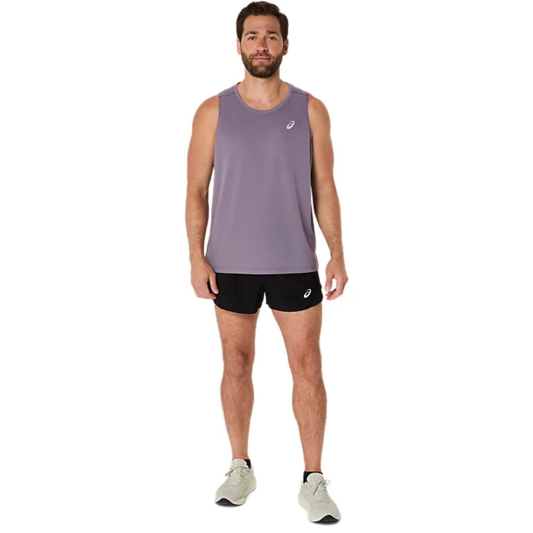 ASICS Silver Mens Running Tank