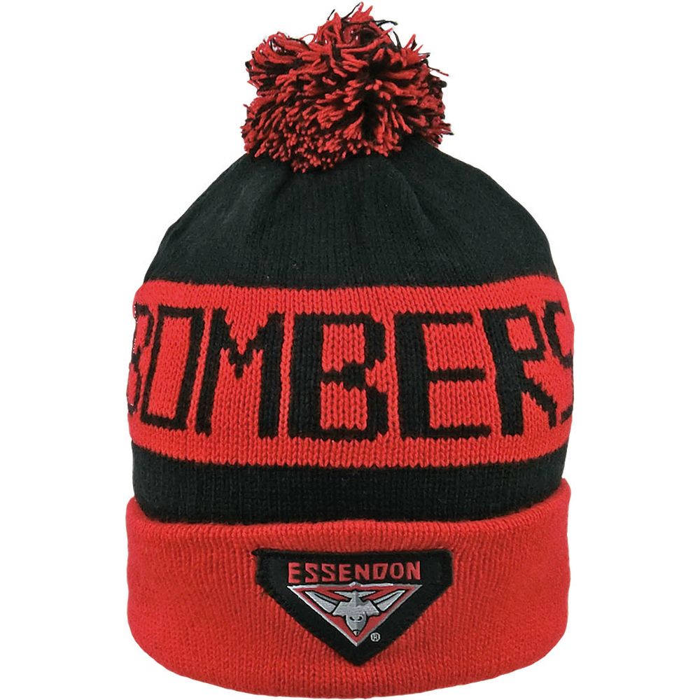 AFL Essendon Bombers Bar Beanie