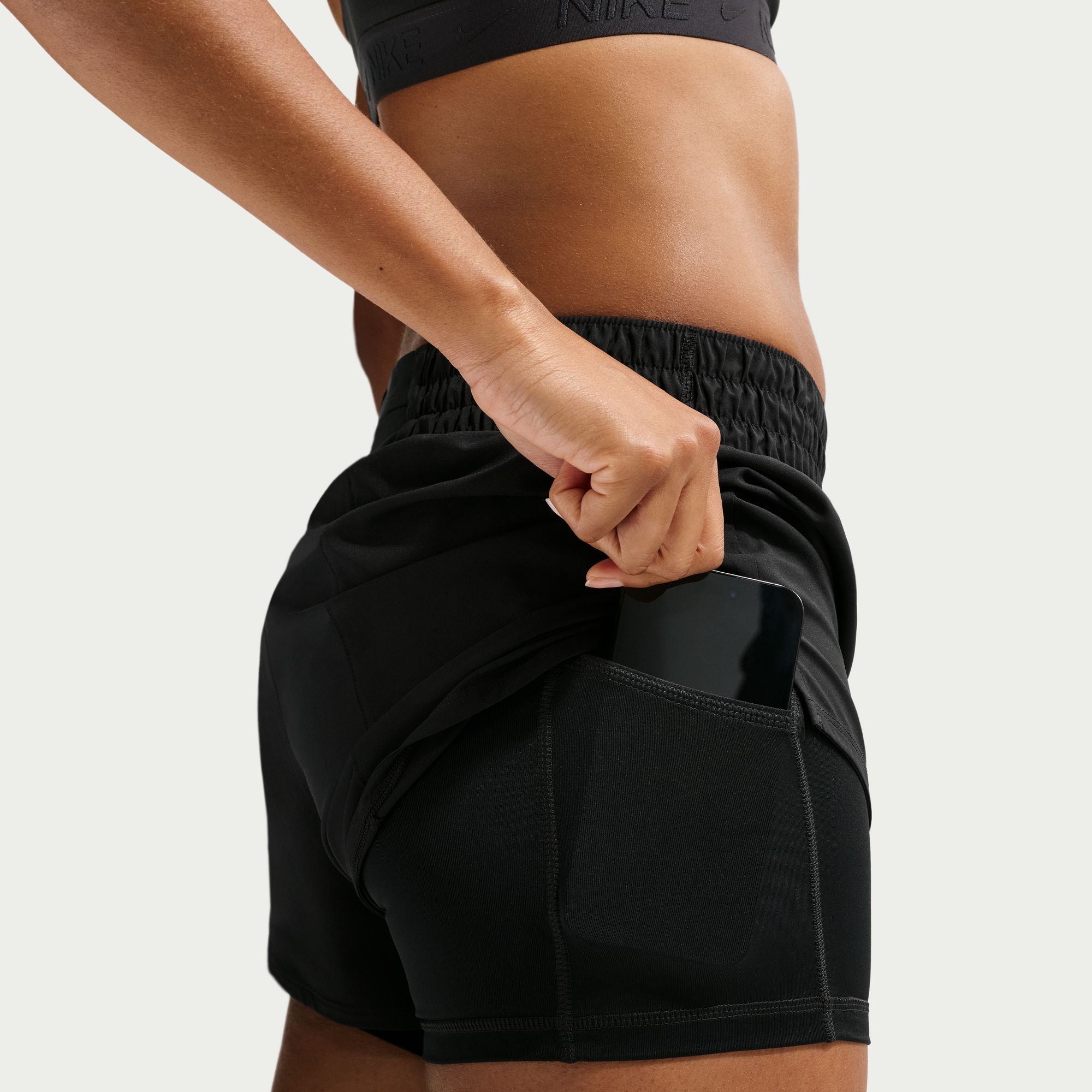 Nike One Dri-FIT Mid-Rise 3-Inch Womens 2-in-1 Shorts