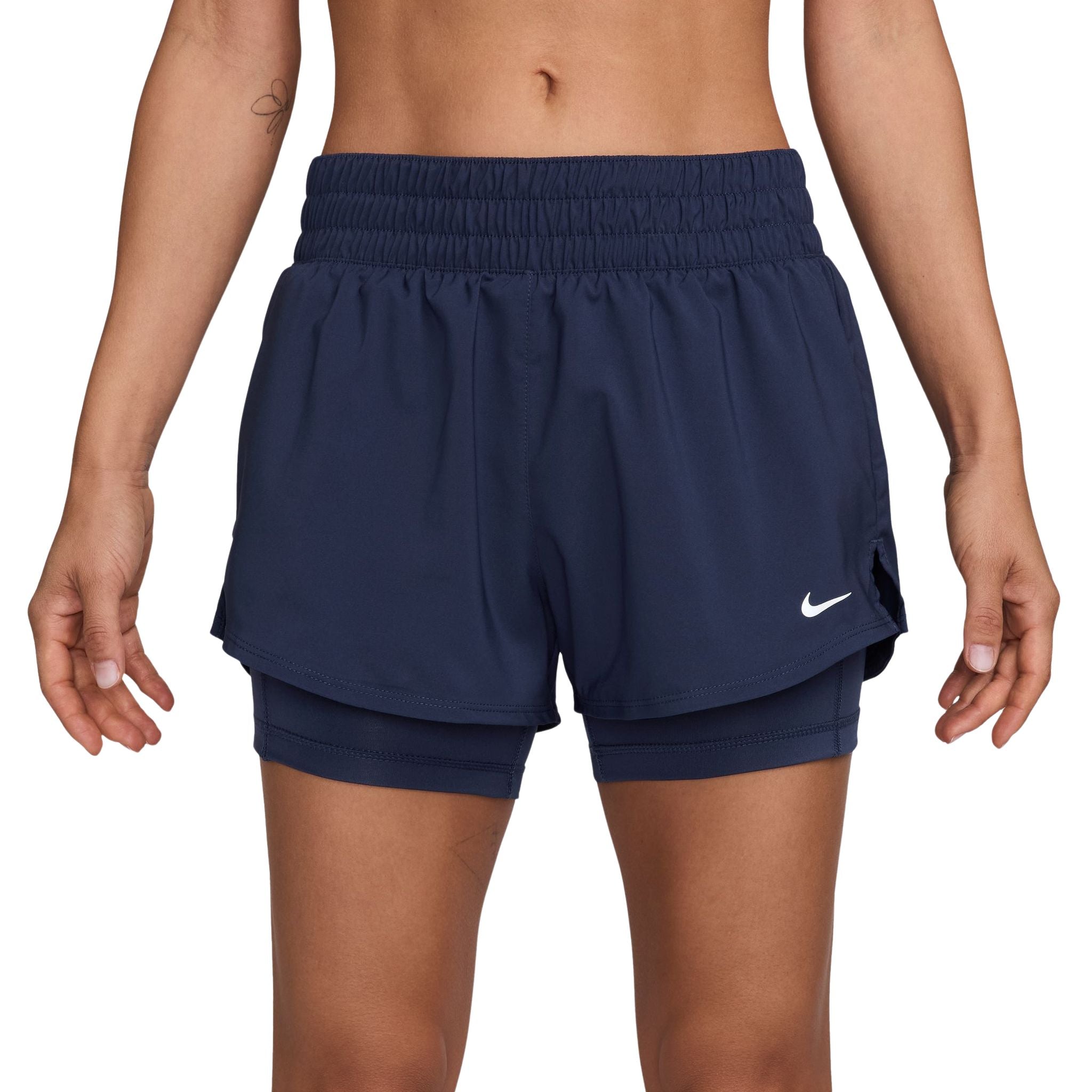 Nike One Dri-FIT Mid-Rise 3 Inch 2-in-1 Womens Shorts