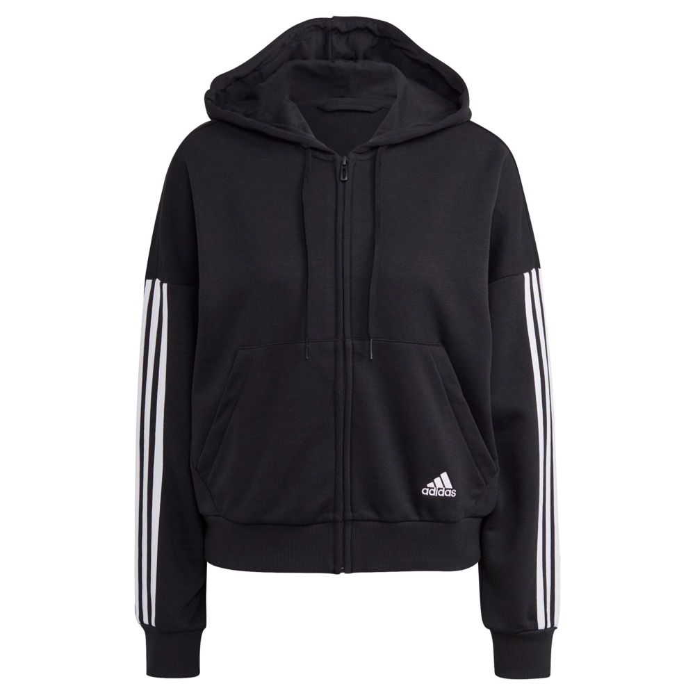 adidas 3 Stripe Full Zip Womens Hoodie
