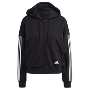 adidas 3 Stripe Full Zip Womens Hoodie