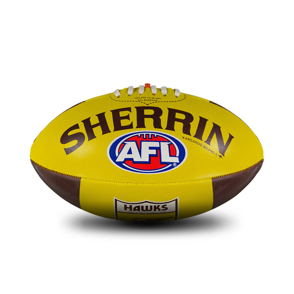 Sherrin AFL All Surface 1st 18 Football - Hawthorn Hawks