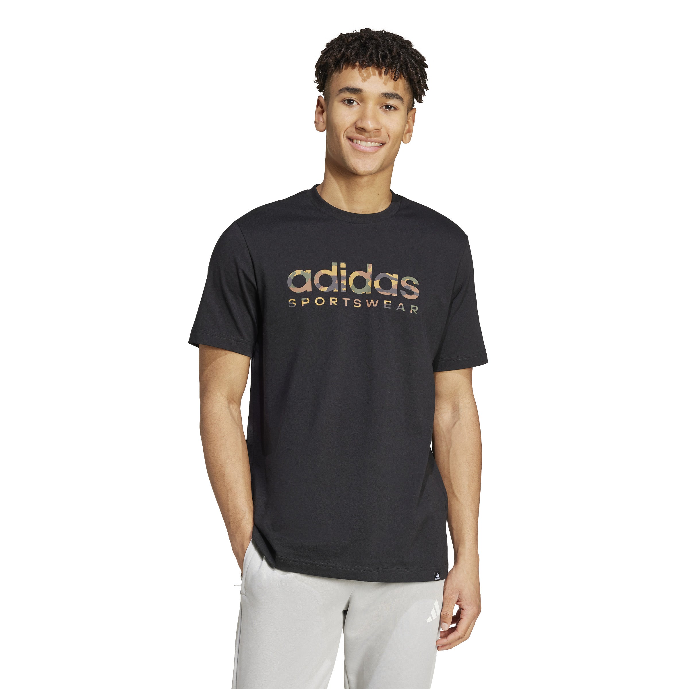 adidas Camo Linear Graphic Mens Tee