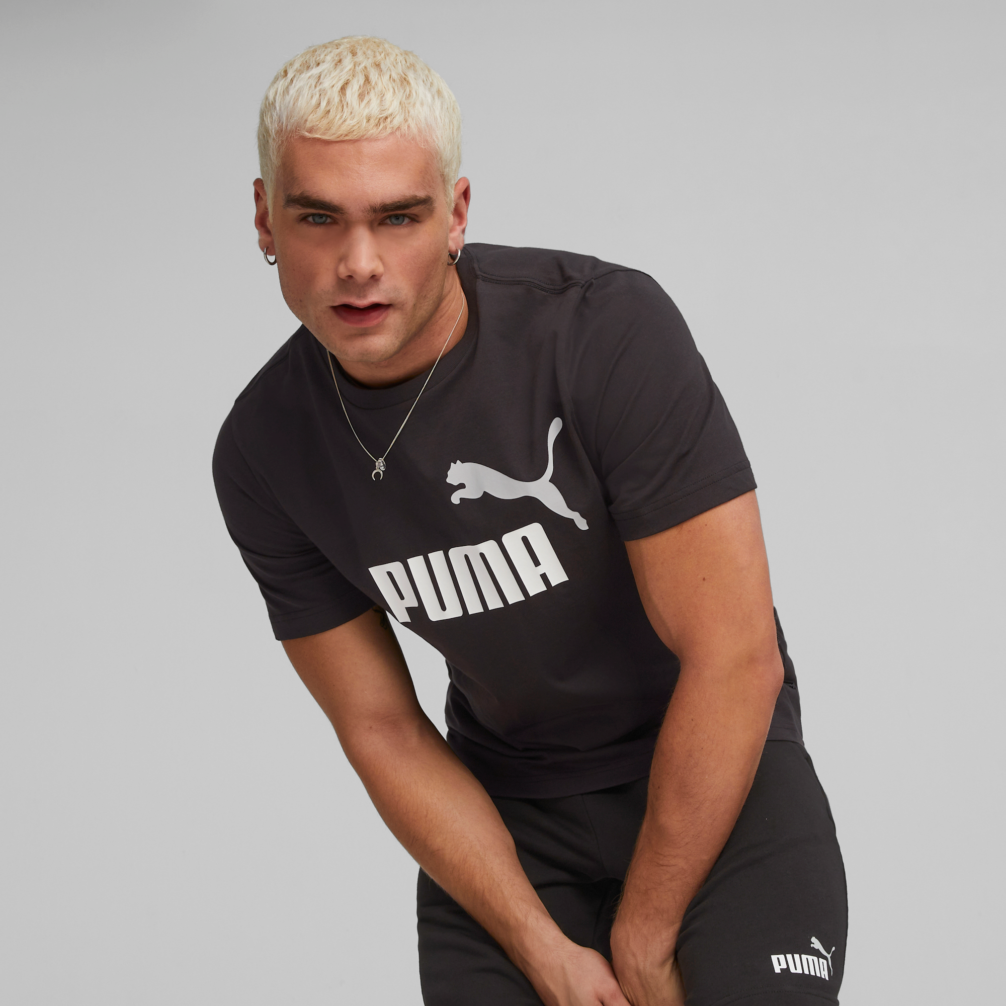 PUMA ESS+ 2 Colour Logo Mens Tee