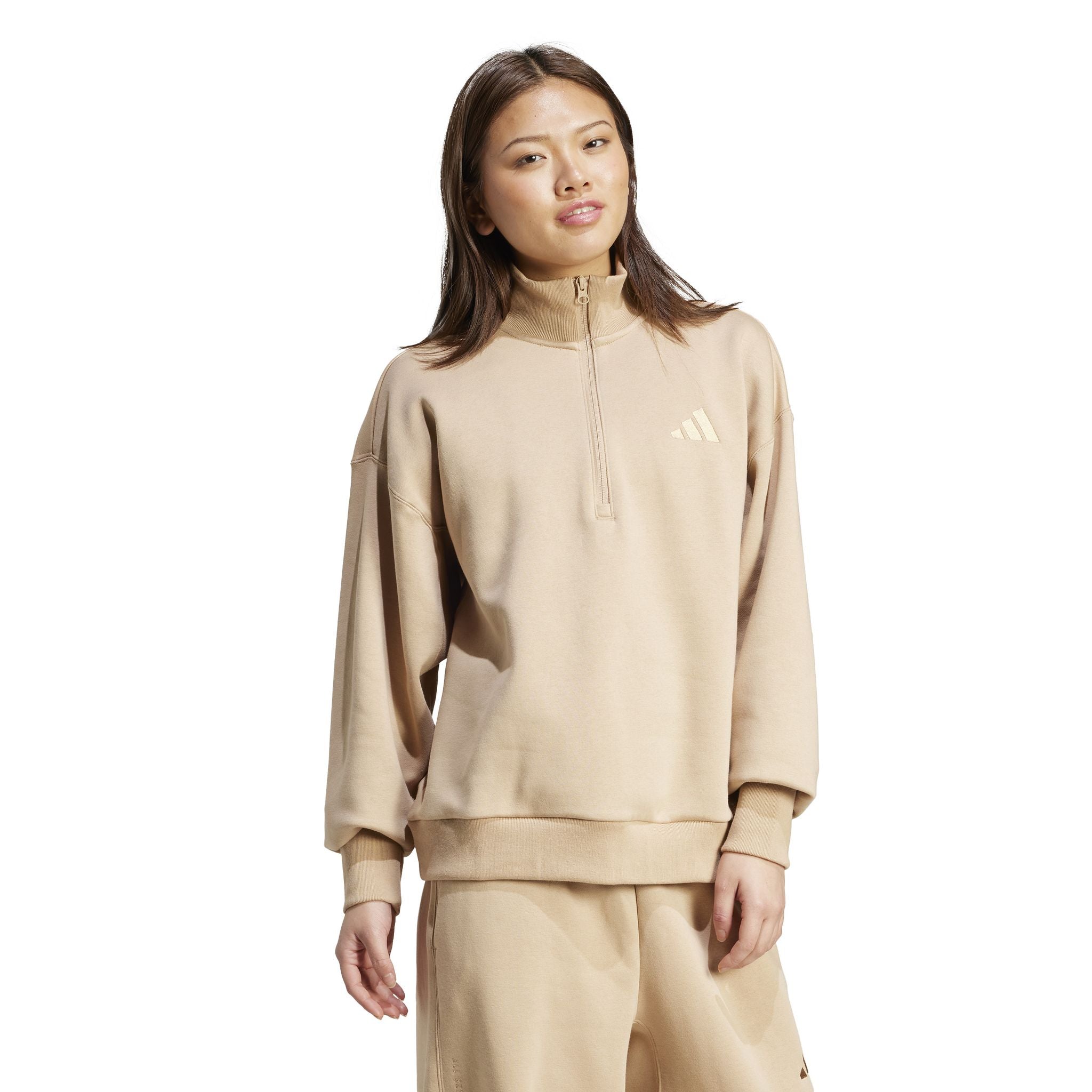 adidas ALL SZN Fleece Loose Womens Quarter-Zip