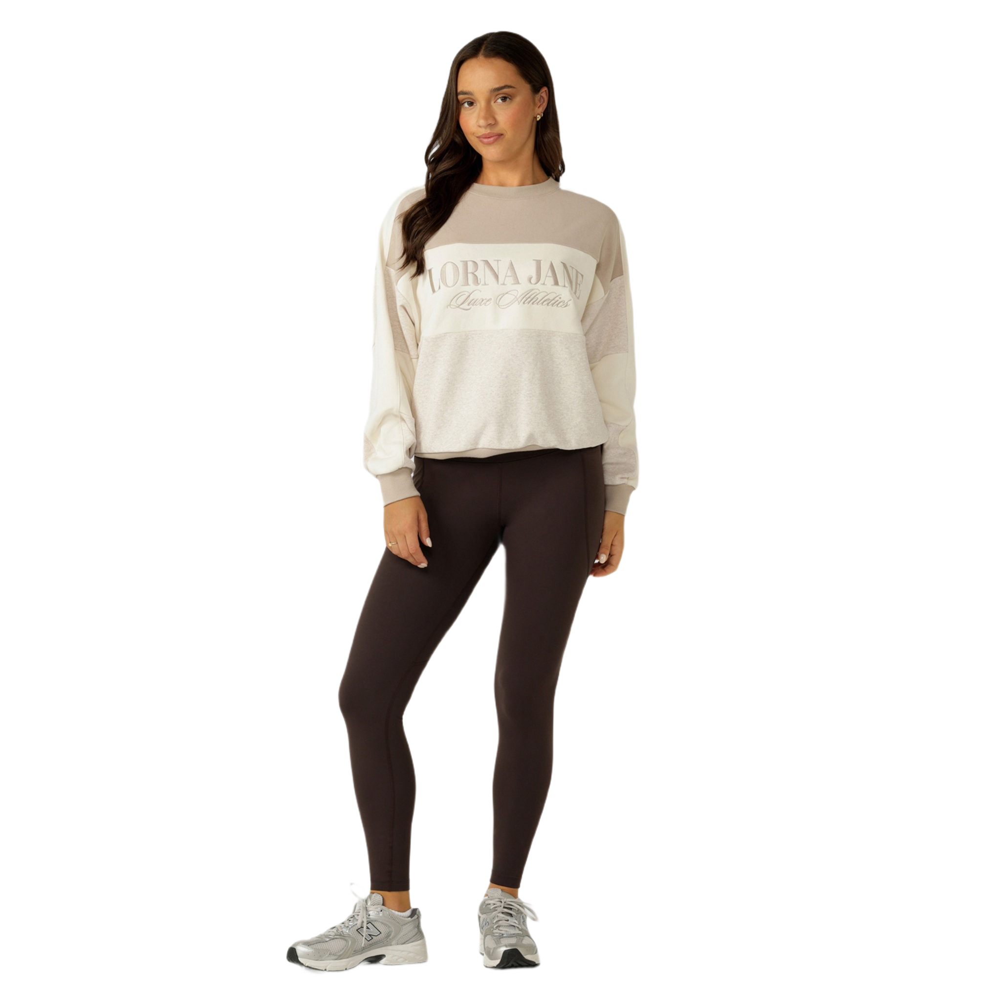 Lorna Jane Luxe Panelled Sweat Womens Crew