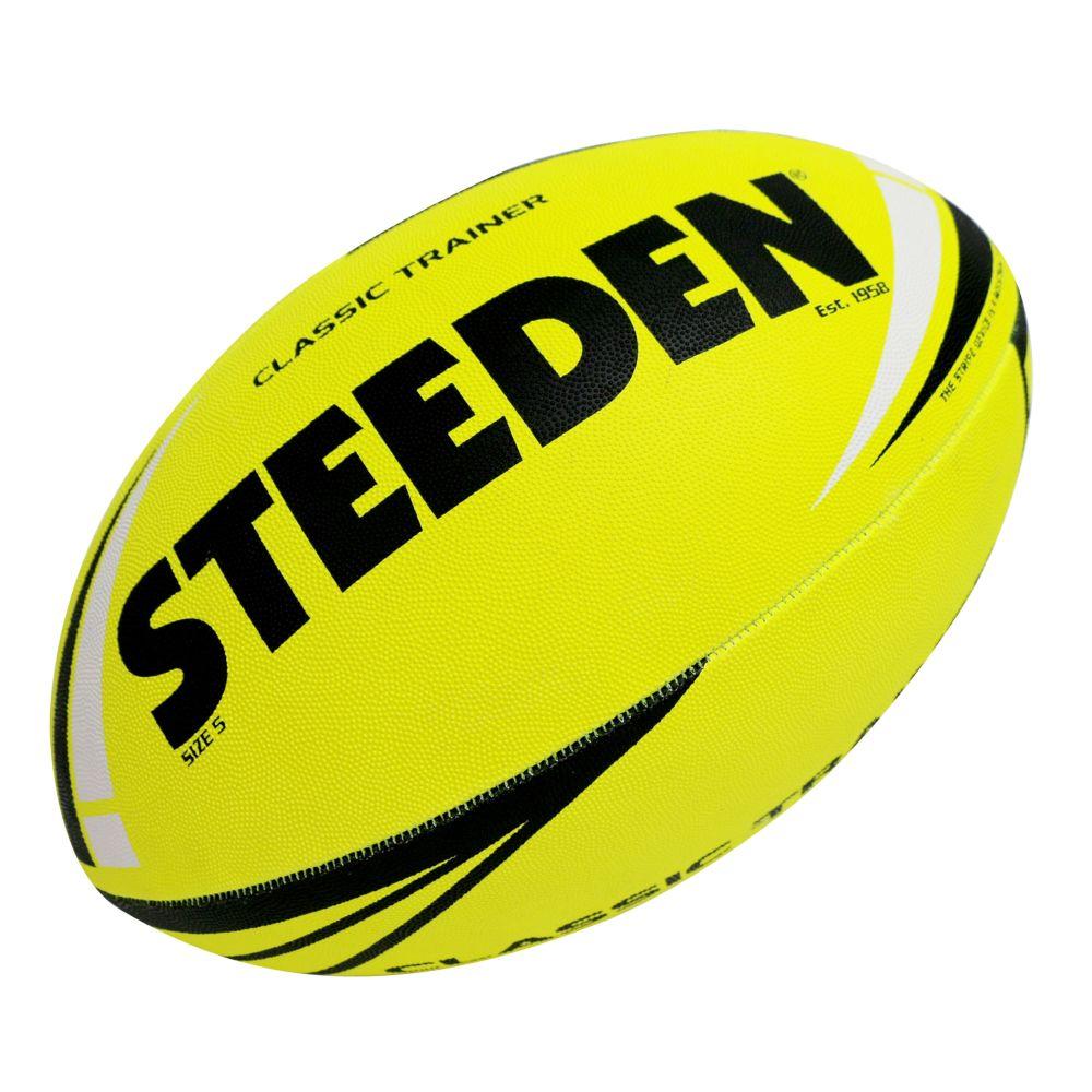 Steeden Classic Trainer Rugby League Ball - Fluro – SportsPower Australia