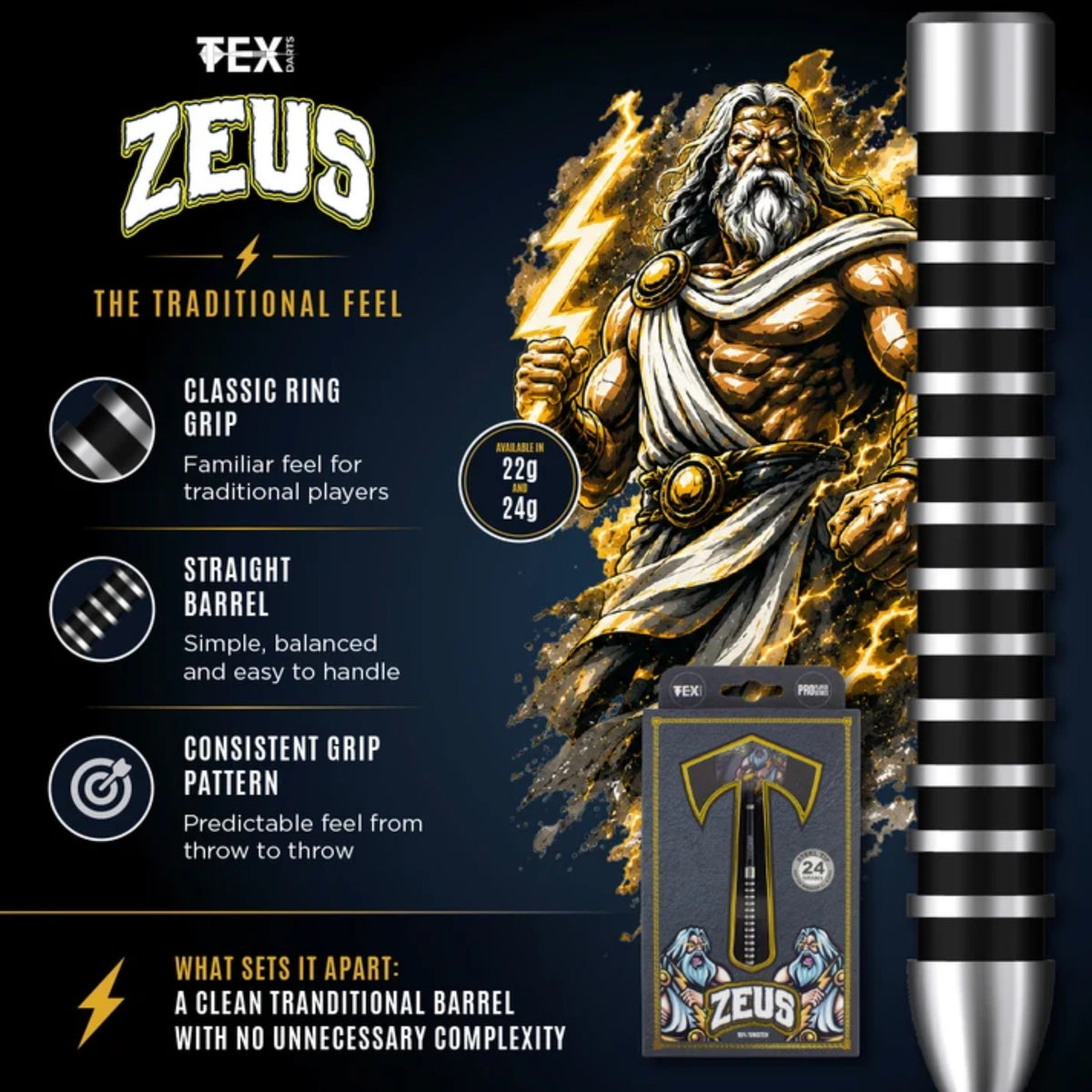 TEX Darts Zeus Tungsten Darts