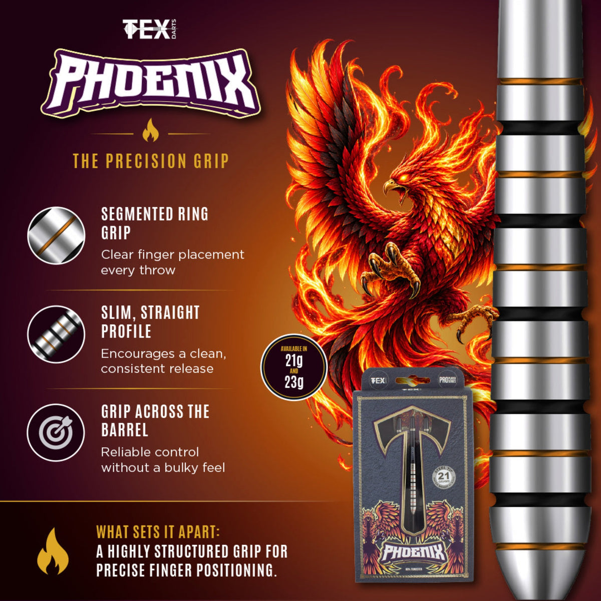 TEX Darts Phoenix Tungsten Darts