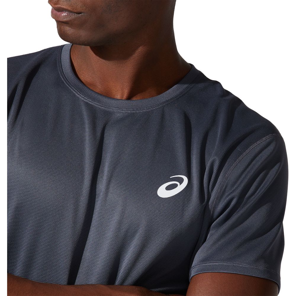 ASICS Silver Mens Short Sleeve Top