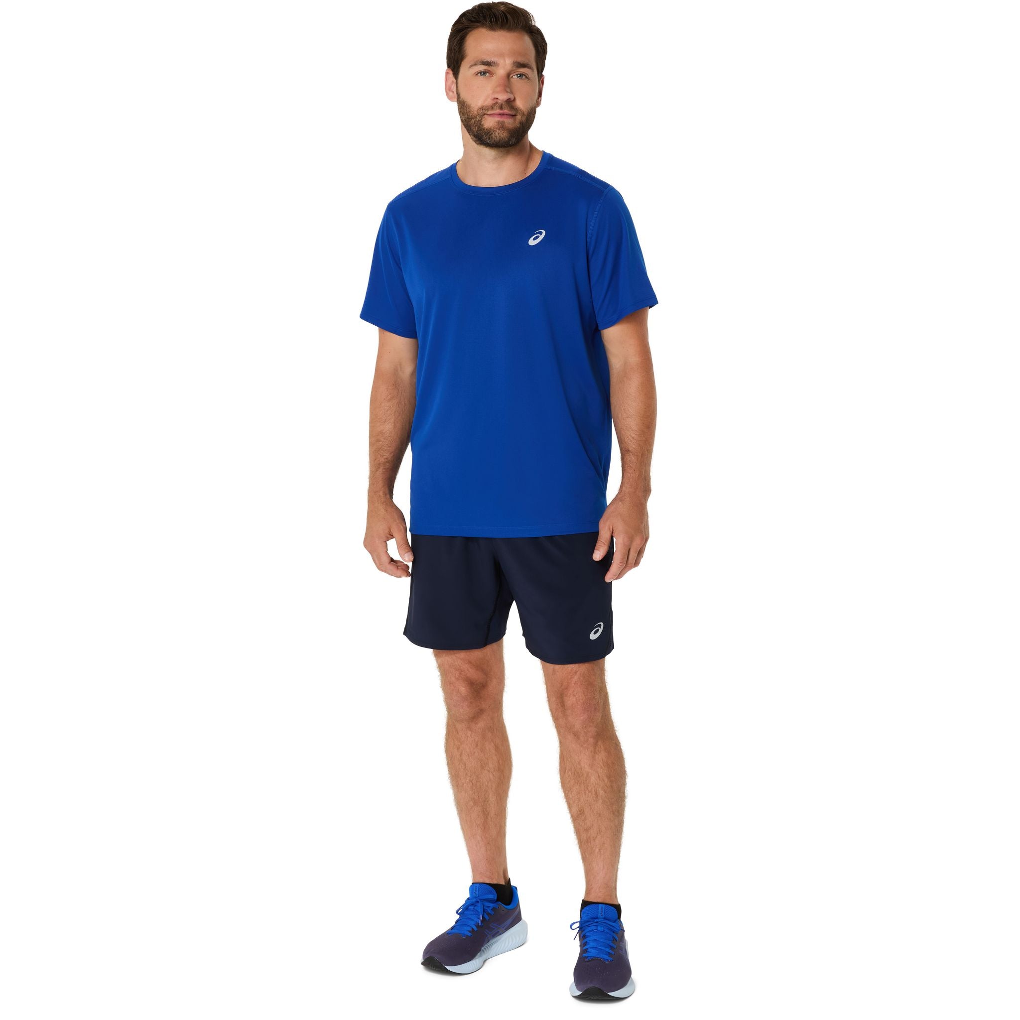 ASICS Silver 7-Inch Mens Running Shorts