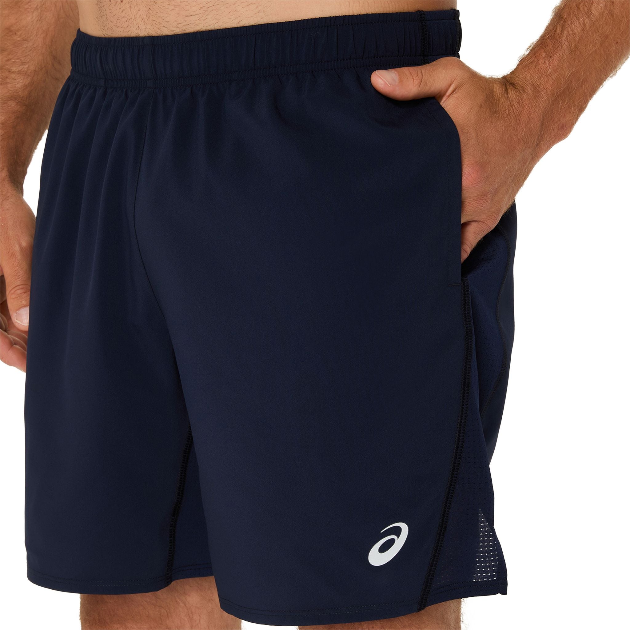 ASICS Silver 7-Inch Mens Running Shorts