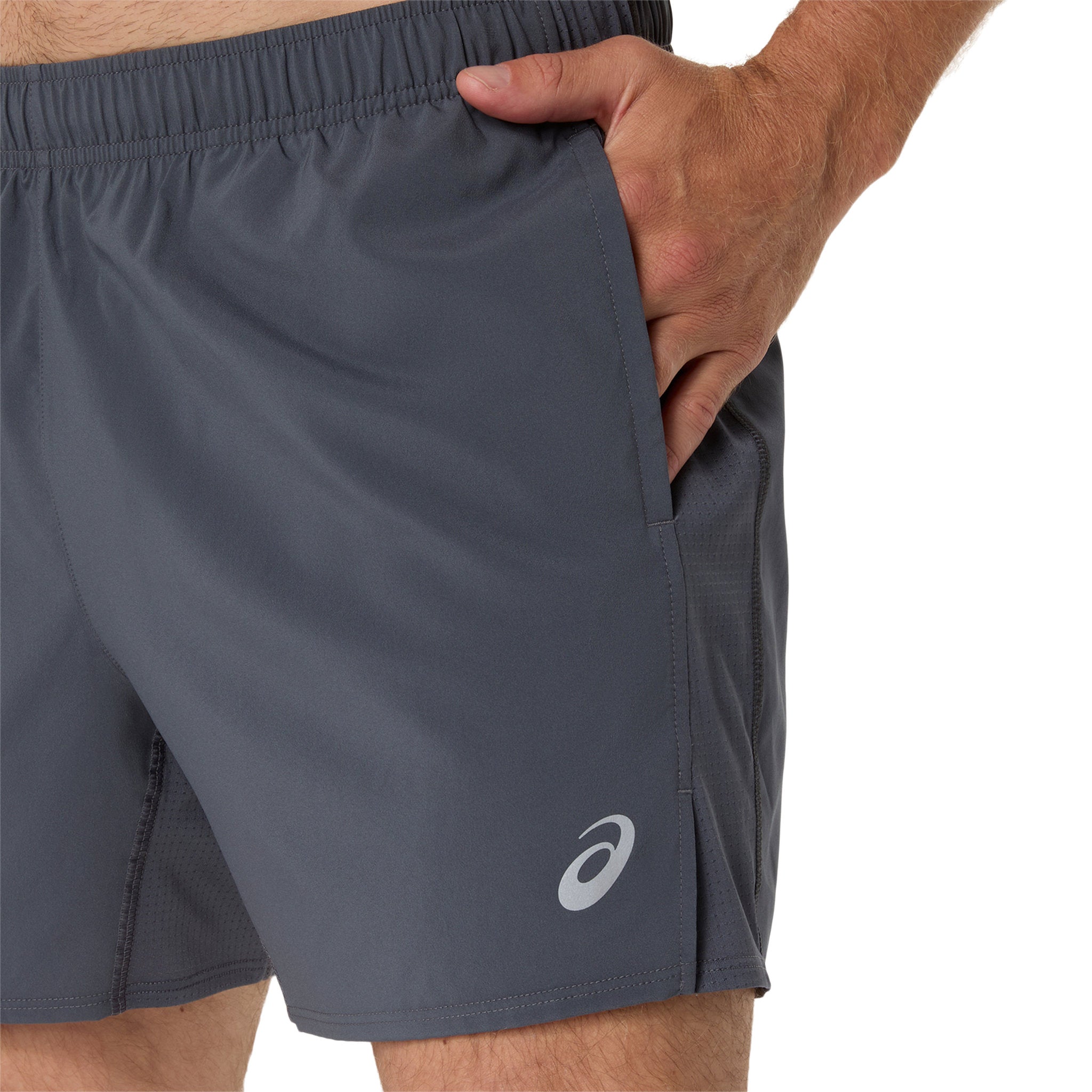 ASICS Silver 5-Inch Mens Running Shorts