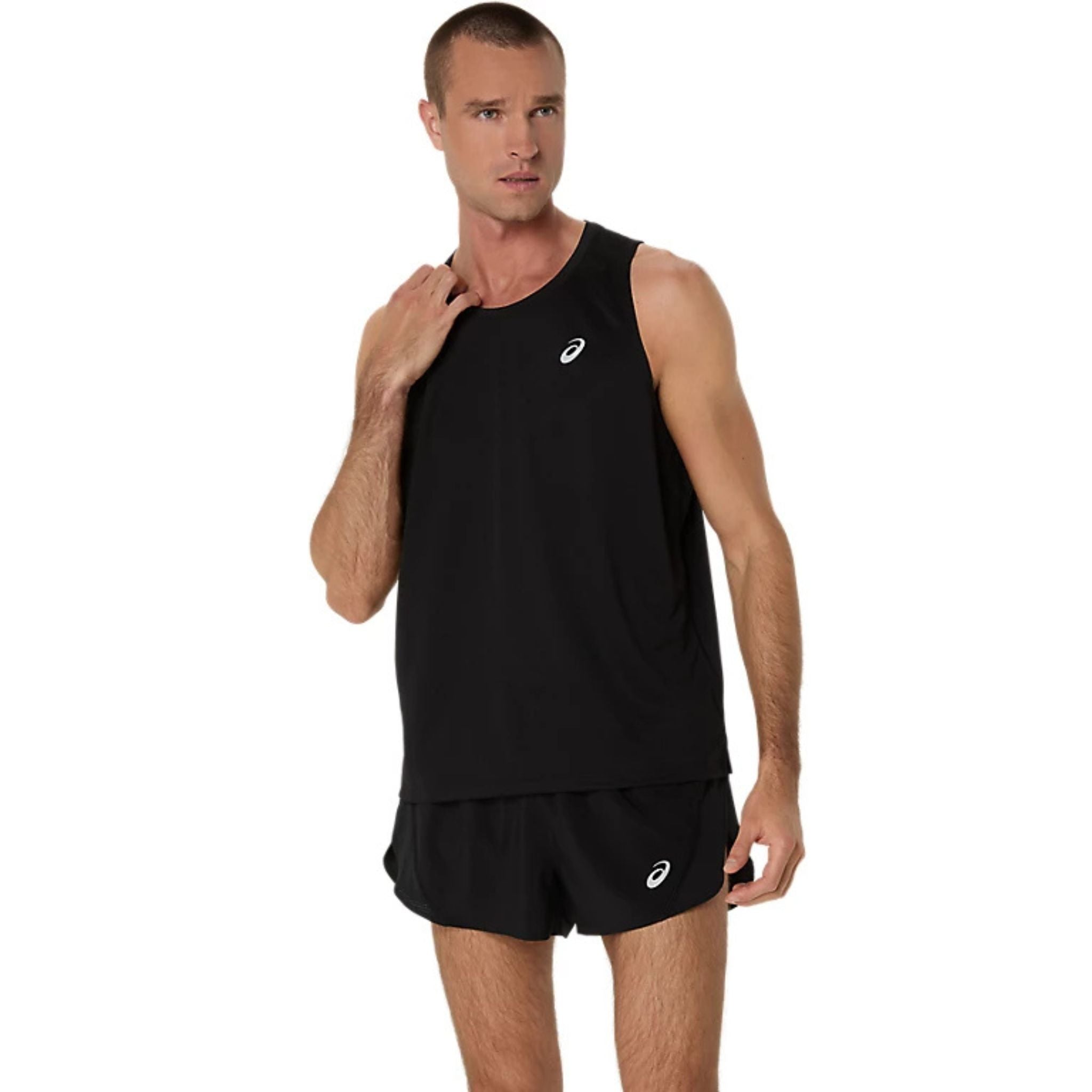 ASICS Silver Mens Running Tank