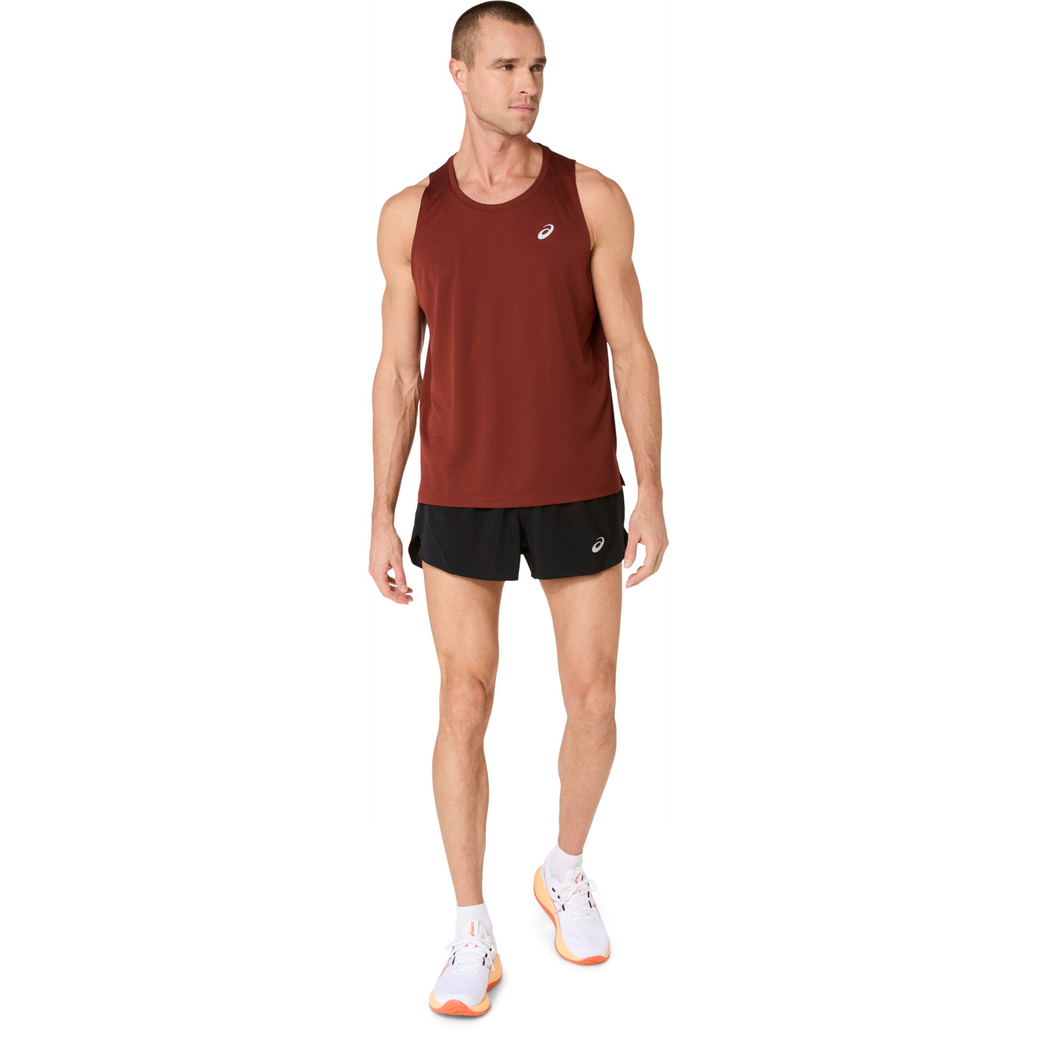 ASICS Silver Mens Running Tank
