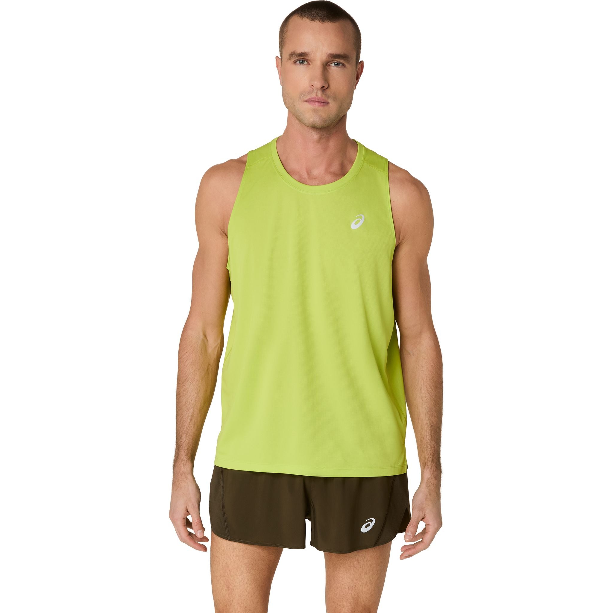 ASICS Silver Mens Running Tank
