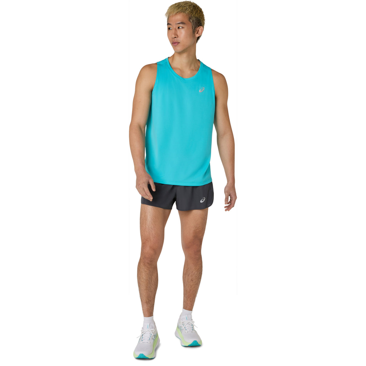 ASICS Silver Mens Running Tank