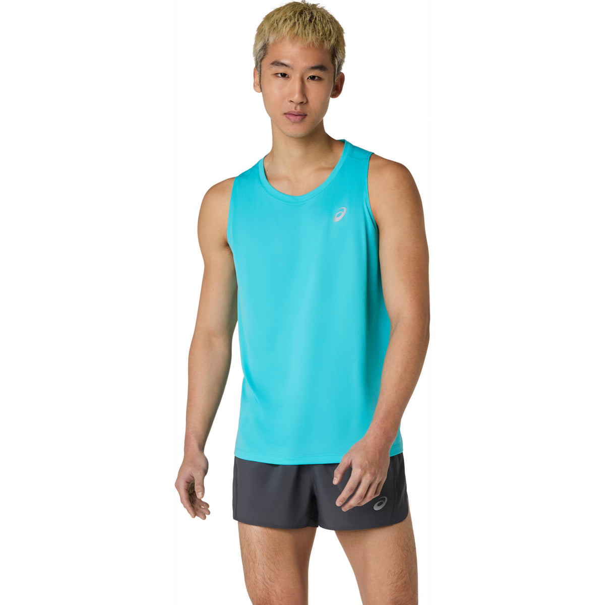 ASICS Silver Mens Running Tank