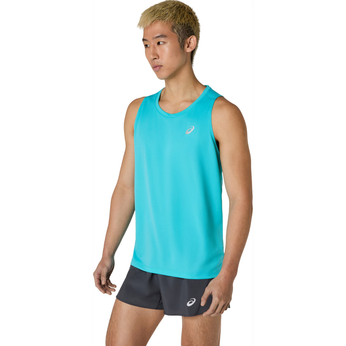 ASICS Silver Mens Running Tank