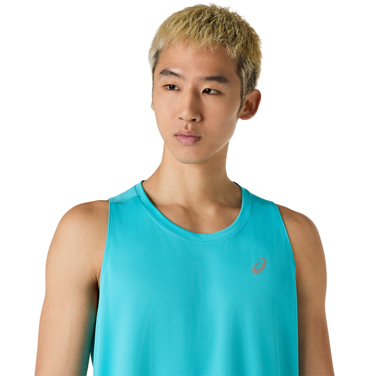 ASICS Silver Mens Running Tank