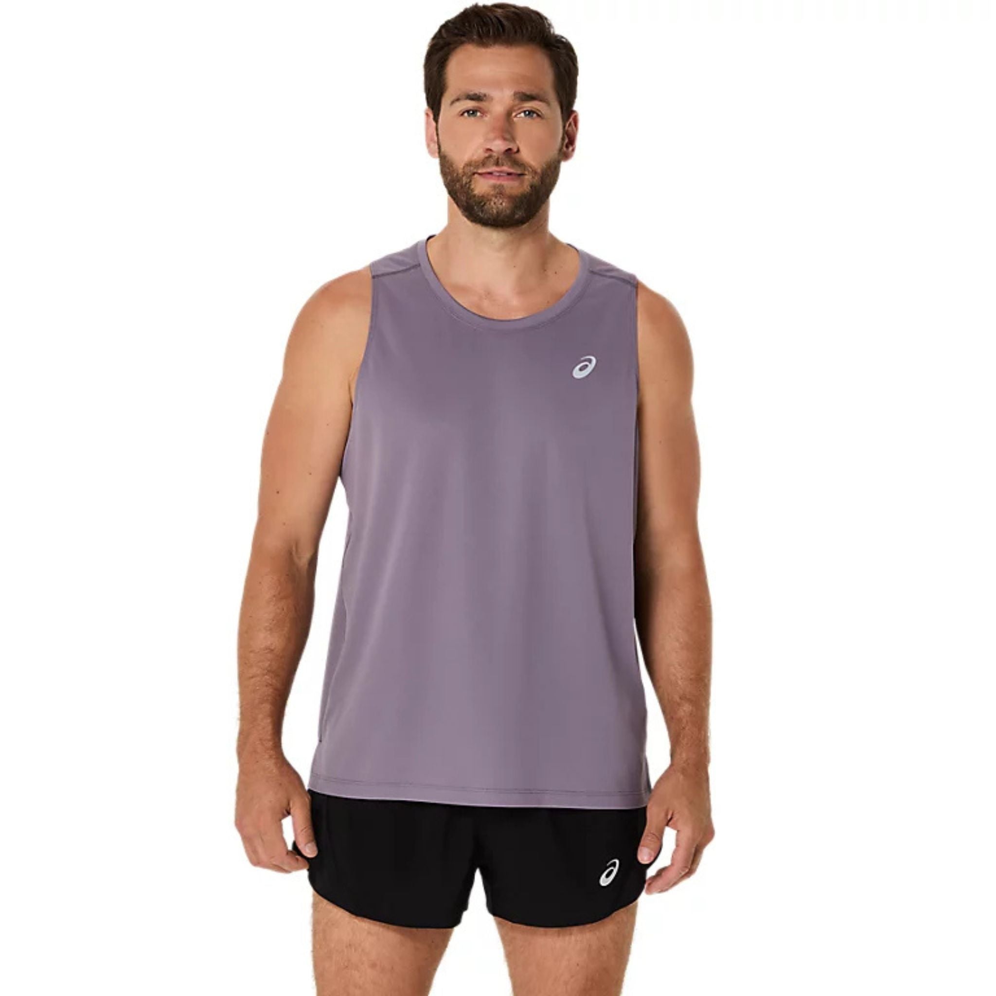 ASICS Silver Mens Running Tank