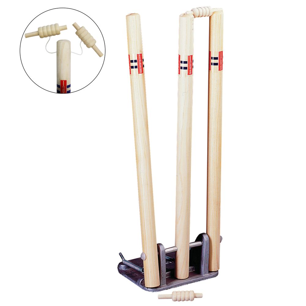 Gray-Nicolls Wooden Spring Return Stumps with String Bails