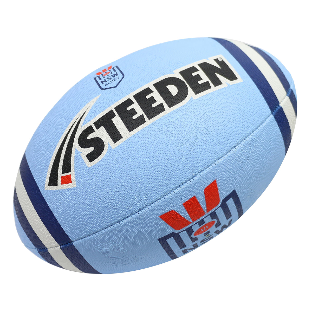 Struddys Rugby Ball Steeden State of Origin NSW Blues Rugby League Ball - 11 Inch ...