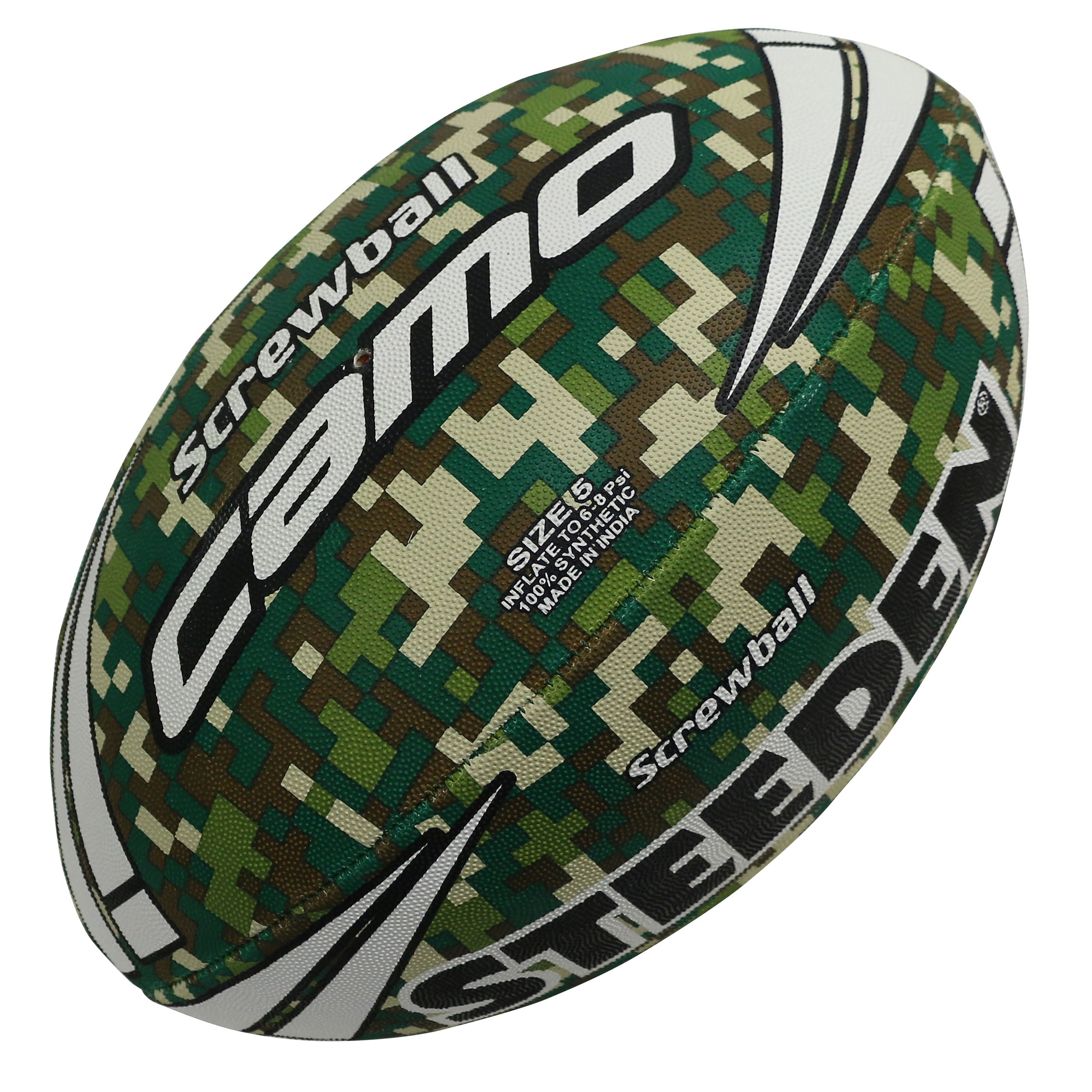 Steeden Digital Camo Screwball Rugby League Ball