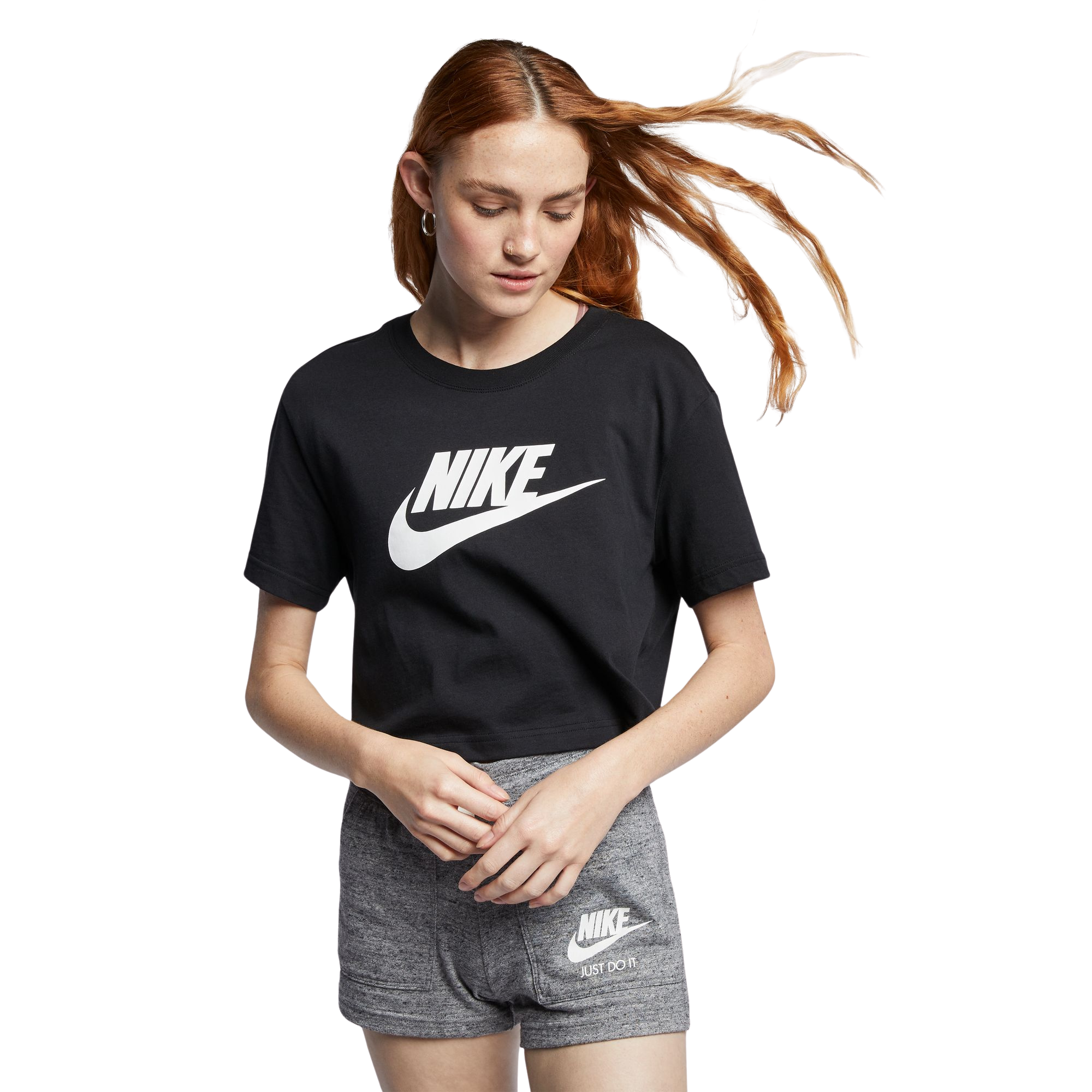 Nike Club Cropped Logo Womens Tees