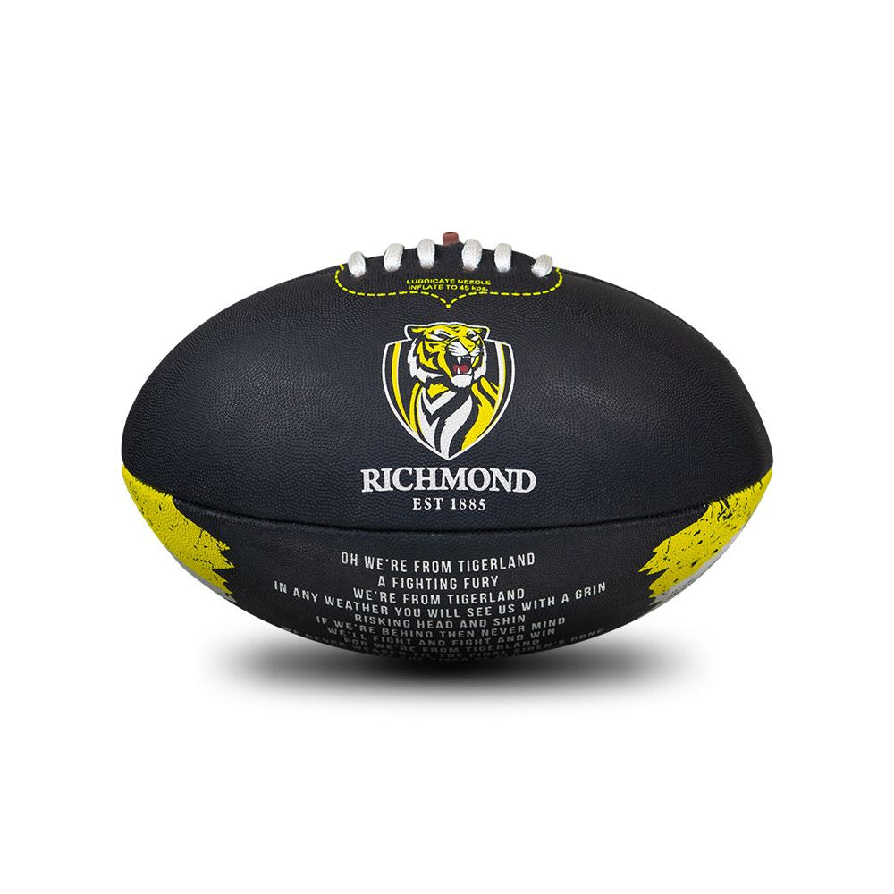 Sherrin AFL All Surface Synthetic Song Size #2 - Richmond Tigers