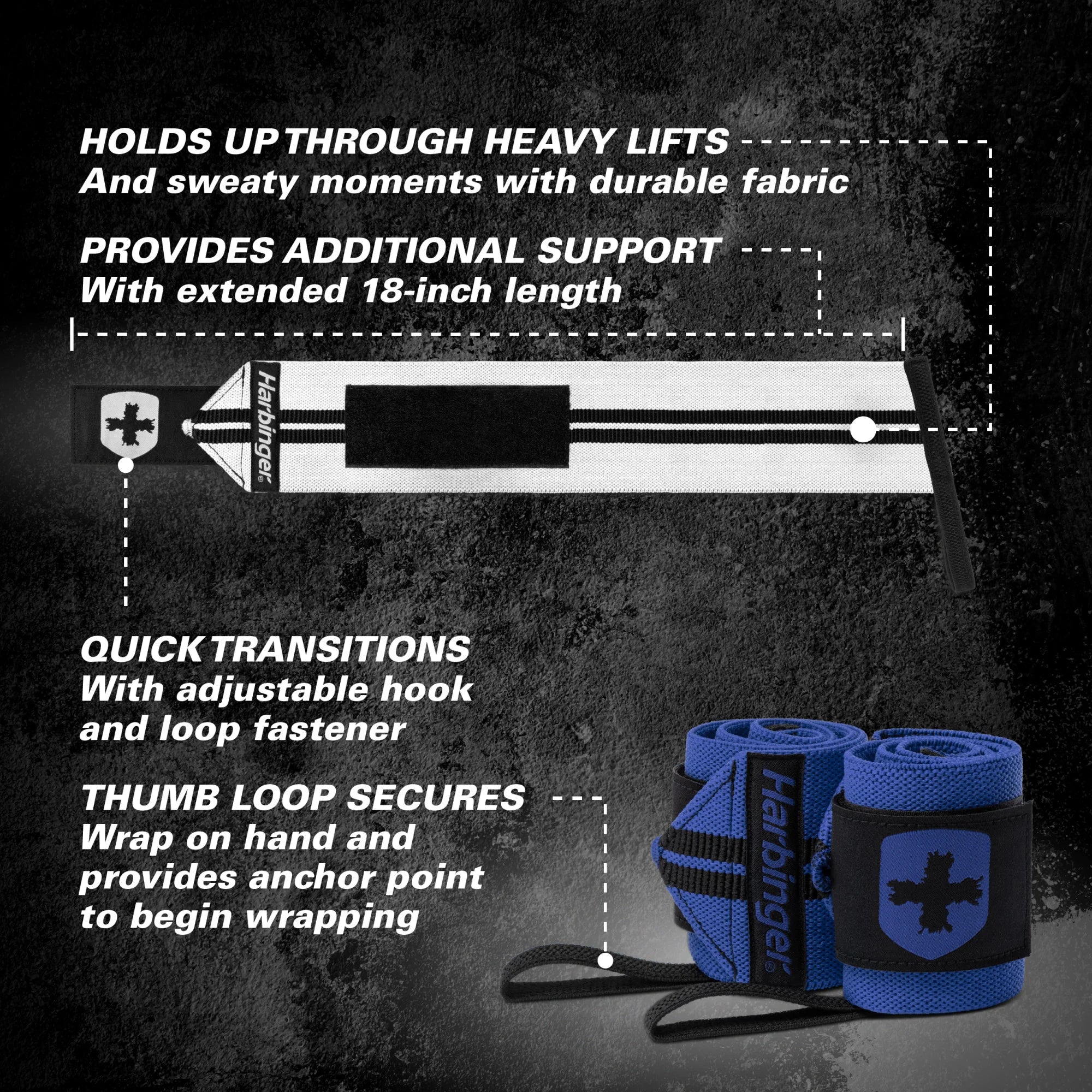Harbinger Red Line Wrist Straps