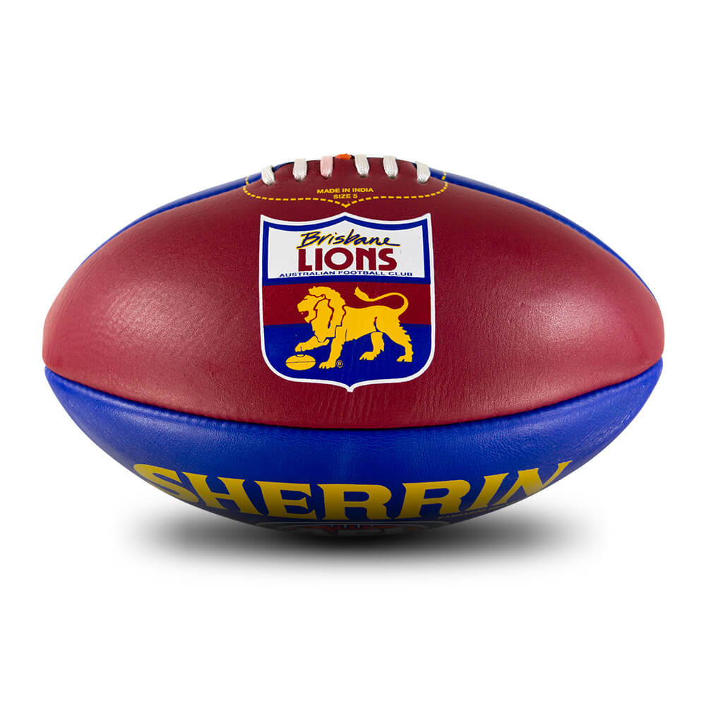 Sherrin AFL Brisbane Lions Leather Ball