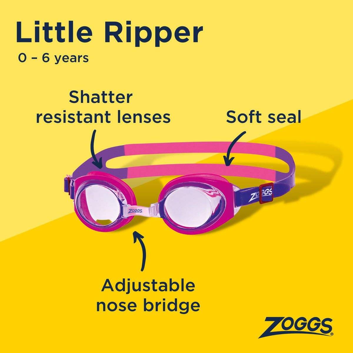 Zoggs Little Ripper Kids Swimming Goggles