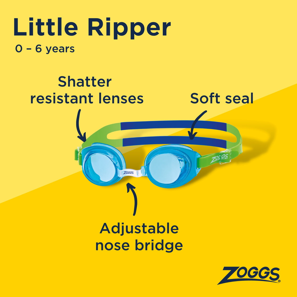 Zoggs Little Ripper Kids Swimming Goggles
