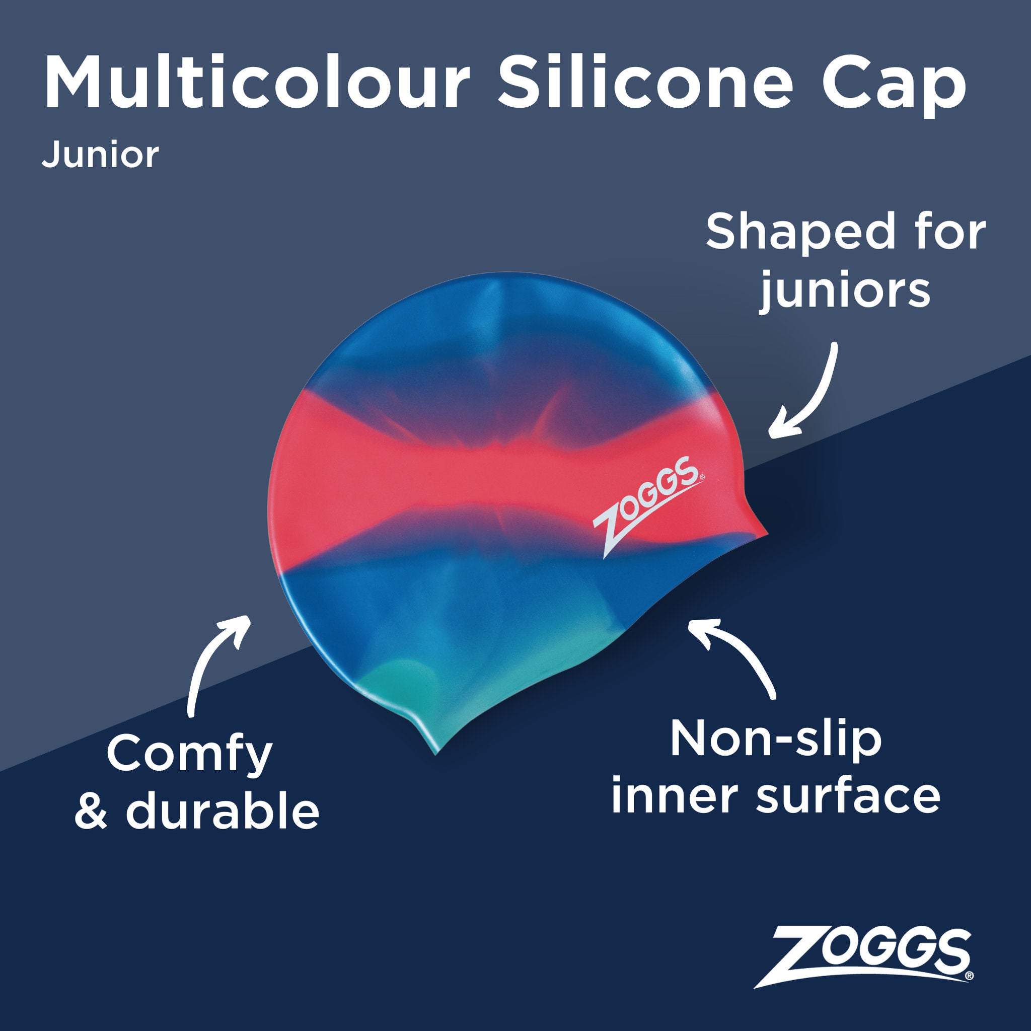 Zoggs Multicolour Silicone Junior Cap - Assorted Styles