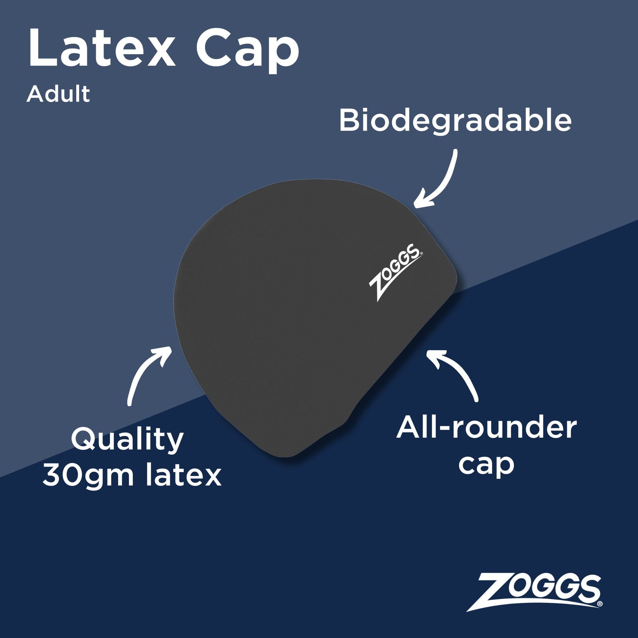 Zoggs Latex Swim Cap