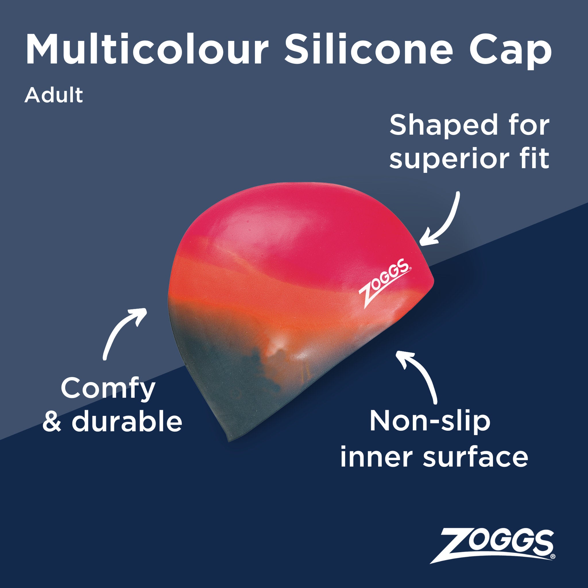 Zoggs Silicone Multi Colour Cap - Assorted Styles
