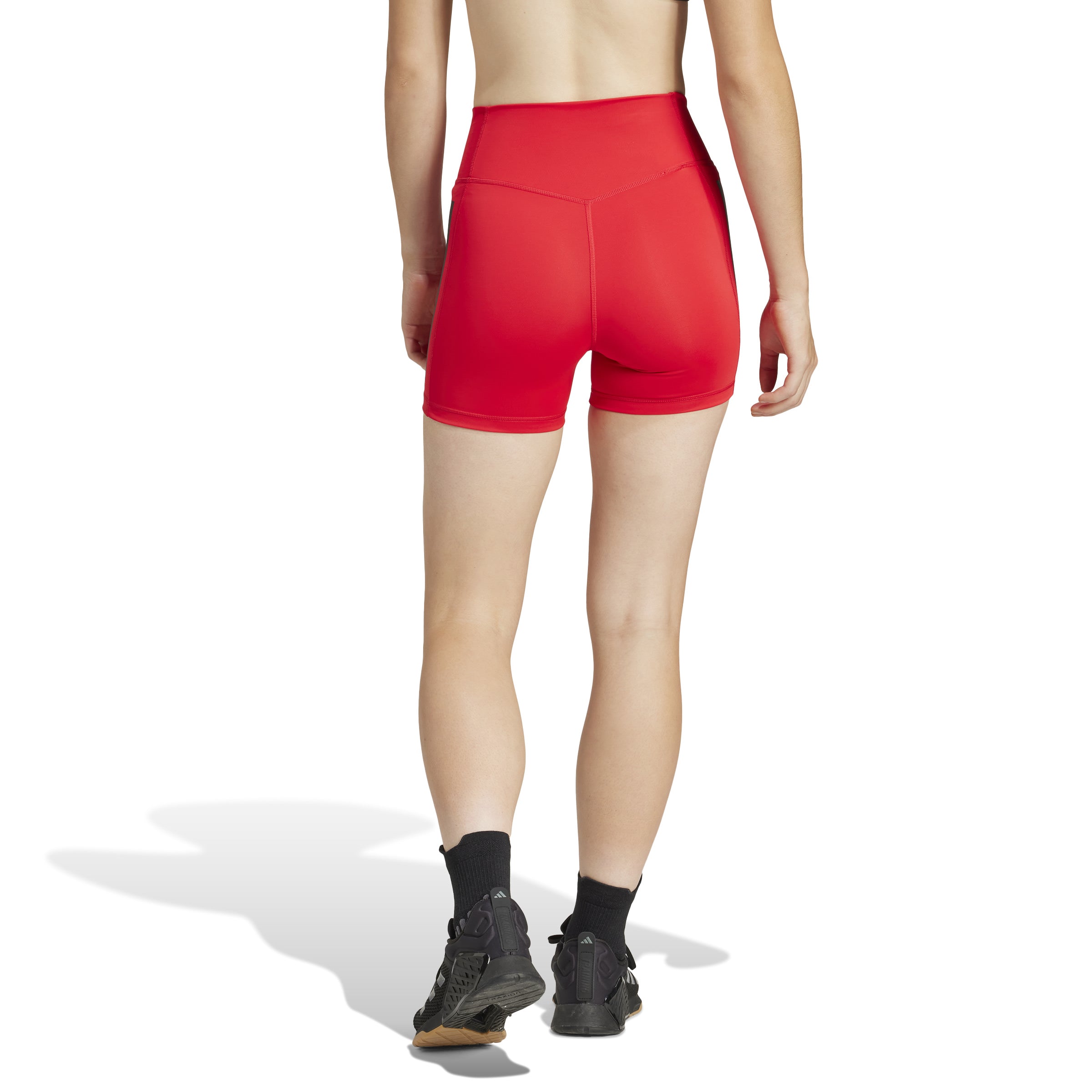adidas Optime 3-Stripes 1/4 3 Inch Womens Short Leggings
