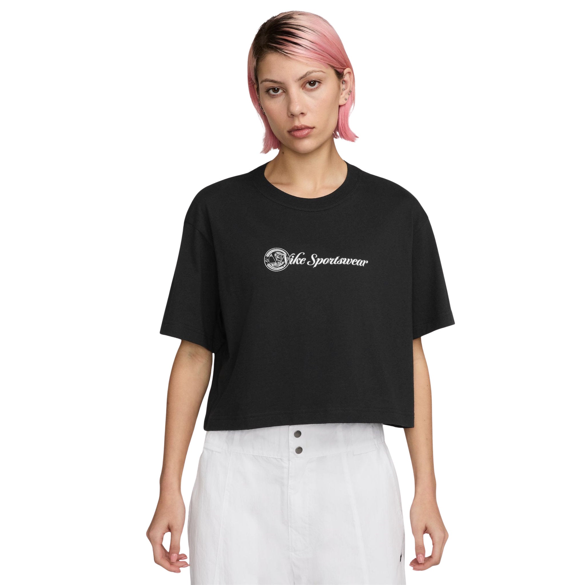 Nike Sportswear Club Crop Womens Short-Sleeve Tee
