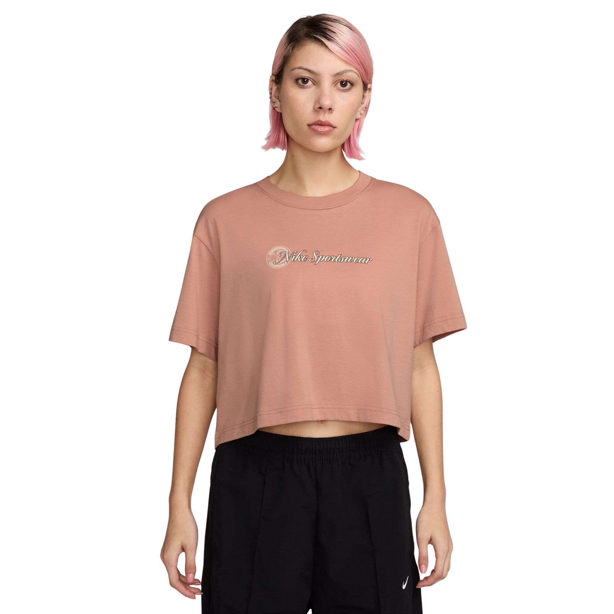 Nike Sportswear Club Crop Womens Short-Sleeve Tee