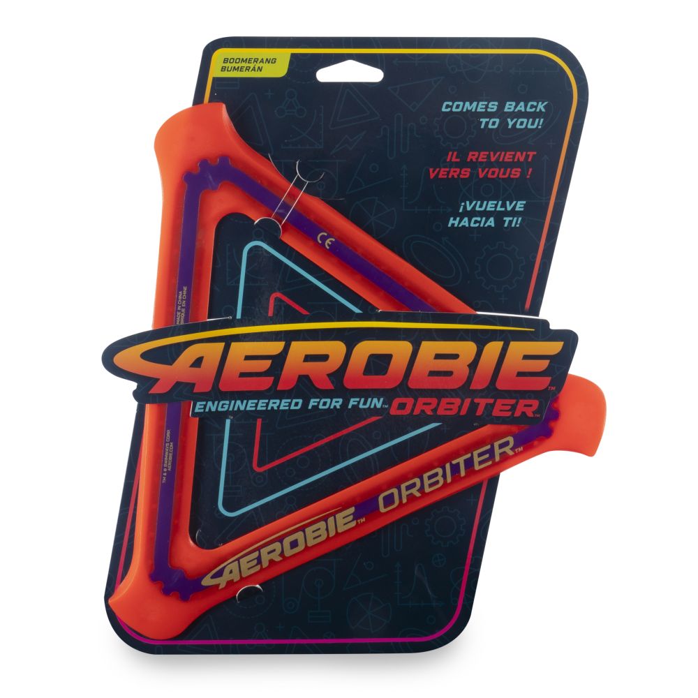 Lime, Orange, Blue, Aerobie Orbiter Boomerang | Sportspower