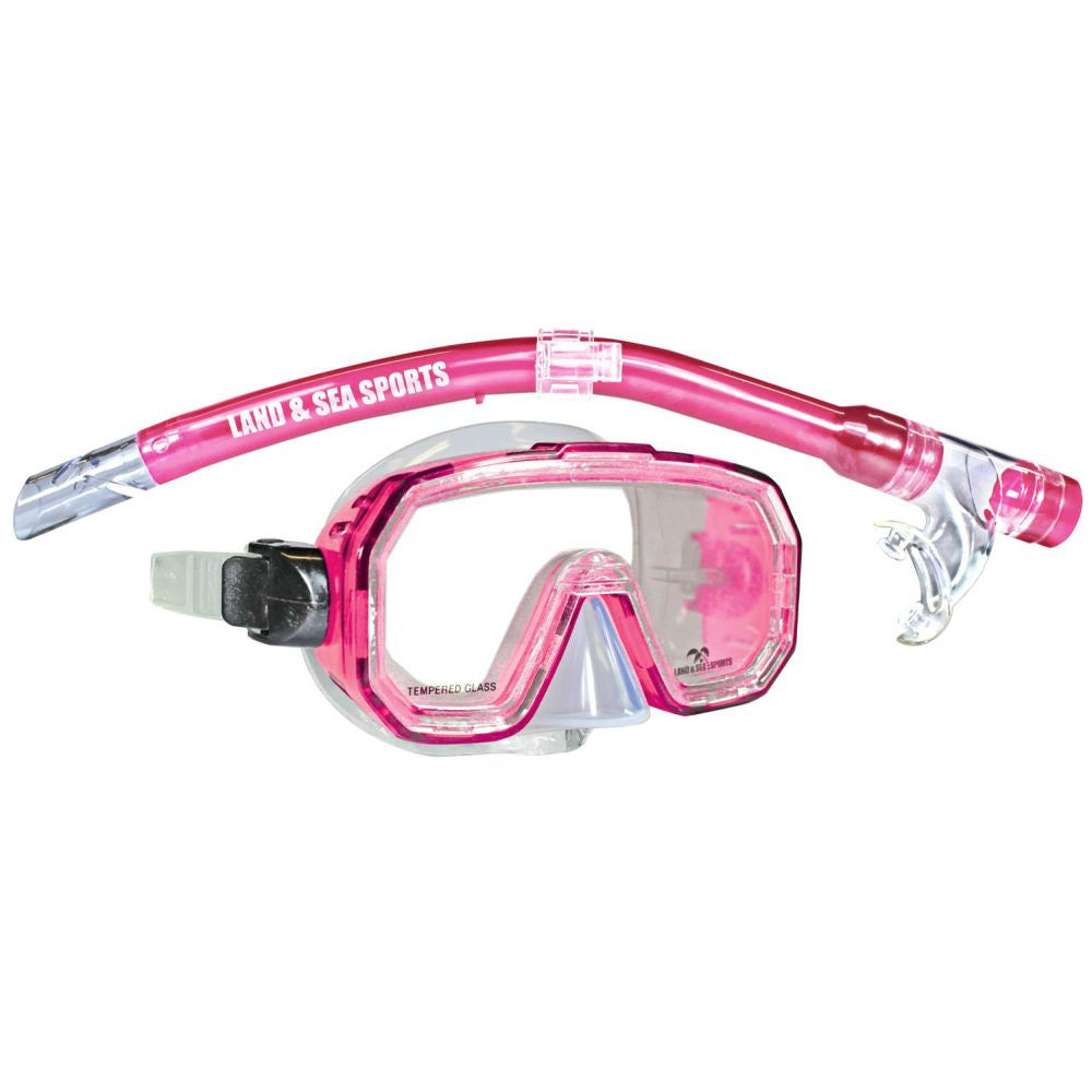 Land & Sea Kakadu Kids Silicone Snorkelling Set - Pink
