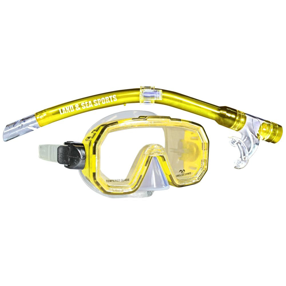Land & Sea Kakadu Kids Silicone Snorkelling Set - Yellow
